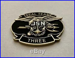 Navy Seals Seal Team 3 NSW Punisher Skull Trident Frog Savage CPO Challenge Coin