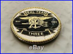Navy Seals Seal Team 3 NSW Trident Bone Frogs Of War Sniper CPO Challenge Coin