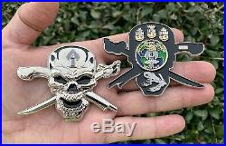 Navy Seals Seal Team Four Group 4 Nsw Bone Frog Skull Challenge Coin Cpo Devgru