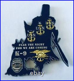 Navy Seals Seal Team K9 K 9 Dog Knight Crusader Challenge Coin Police CPO DEVGRU