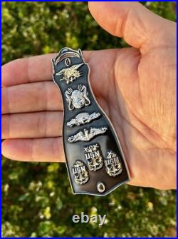 Navy Seals Seal Team NSW GROUP 3 Diver Flipper Fin Bone Frog Challenge Coin CPO
