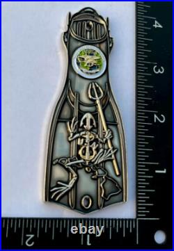 Navy Seals Seal Team NSW GROUP 3 Diver Flipper Fin Bone Frog Challenge Coin CPO