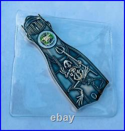 Navy Seals Seal Team NSW GROUP 3 Diver Flipper Fin Bone Frog Challenge Coin CPO