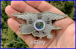 Navy SEAL NSW Group 3 Diver Flipper Fin Challenge Coin - Bone Frog / CPO
