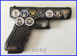 Navy Seals Team Glock Gun Pistol Challenge Coin CPO Chief NSW SOCOM DEVGRU CIA