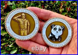 Navy Submarine Instructors Sad Pandas Challenge Coin CPO Chief Mess Subs Seals
