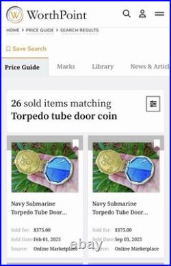Navy Submarine Torpedo Tube Door Challenge Coin CPO Chief Mess Subs Silent Seals