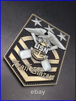 Navy USN Chiefs MCPON Tribute Challenge Coin Trailblazers 3.5
