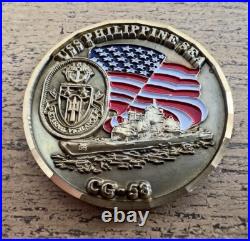 Navy USS Phillipines Sea CG 58 Challenge Coin War Dog Chief