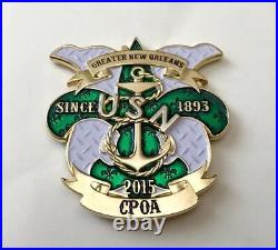 New Orleans Mardi Gras Mask Usn Navy Cpo Cpoa Chief Mess Challenge Coin Nypd Fbi