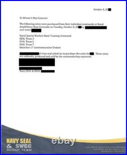 New SEAL TEAM 3 COMMAND CHALLENGE COIN NSW, SOCOM, SEAL, BUD/s