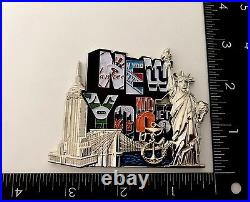 New York Yankees Mets Jets Giants Knicks Bills Challenge Coin Navy CPO Mess NYPD