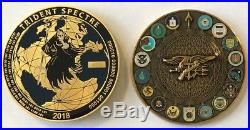 Numbered 2018 Trident Spectre Special Ops/Navy Seal/CIA/NSA/FBI/DIA/NGA/NRO Coin