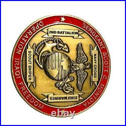 OPERATION IRAQI FREEDOM 23rd MARINES MEDAL OF HONOR NAVY CROSS CHALLENGE COIN