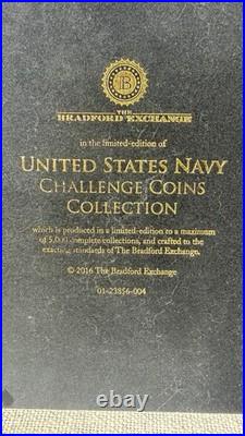 Official U. S. Navy Challenge Coins 12pc Set Framed Display COA Veteran Gift