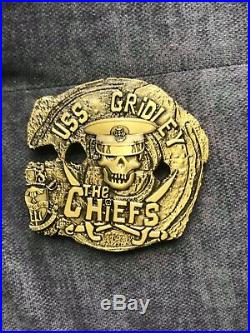 One-Of-Kind, Navy CPO Challenge Coin, USS Gridley