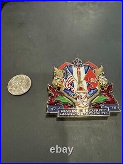 Paris France MSG Marine Security Guard DoS Corps USMC Embassy Challenge Coin
