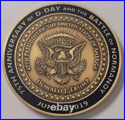 Potus 45 Donald Trump 75th Anniversary D-day Operation Overlord Coin & Pin