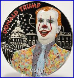 President Donald Trump Hand Painted Clown US Navy HUGE 3 Challenge Coin