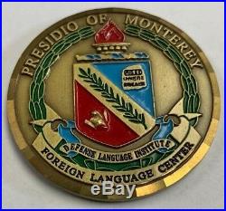 Presidio of Monterey 314th CA Defense Language Institute ASA USN USAF USMC Coin