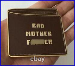 Pulp Fiction BAD MOTHER FER Navy CPO Chief Wallet Challenge Coin John NYPD