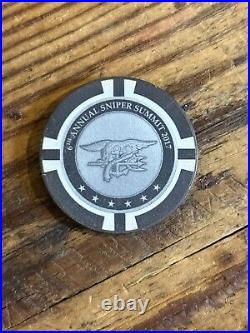 RARE 2017 Sniper Summit Navy SEALs, SF Coin Poker chip
