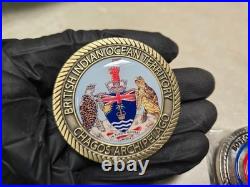 RARE 2 British Indian Ocean Territory Navy Support Diego Garcia Challenge Coin