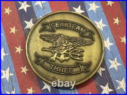 RARE Authentic OEF OIF US Navy SEAL Team Three 3 Task Unit 2 TU-2 Challenge Coin