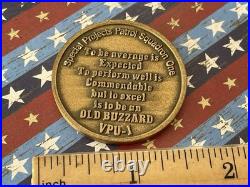 RARE Authentic VTG US Navy Special Projects Squadron One VPU-1 Challenge Coin
