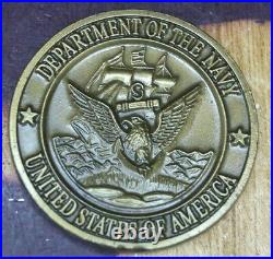 RARE Authentic Vintage U. S. Navy NCIS Special Agent Brass Challenge Coin