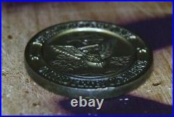 RARE Authentic Vintage U. S. Navy NCIS Special Agent Brass Challenge Coin
