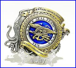 RARE Naval Special Warfare SEAL Team 10 Deployment 2021 Navy Challenge Coin