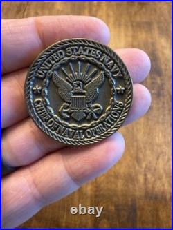 RARE USN CNO Chief of Naval Operations Admiral Vern Clark Navy US Challenge Coin