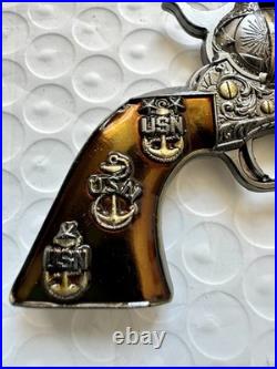 RARE USN Navy CHIEF Colt Revolver Challenge Coin CPO Mess NSW SEAL