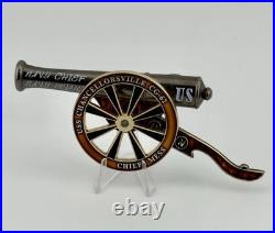 RARE USS Chancellorsville CG-62 Chiefs Mess Navy CPO Cannon Wheel Challenge Coin
