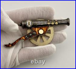 RARE USS Chancellorsville CG-62 Chiefs Mess Navy CPO Cannon Wheel Challenge Coin