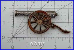 RARE USS Chancellorsville CG-62 Chiefs Mess Navy CPO Cannon Wheel Challenge Coin