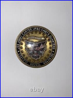 RARE USS Jimmy Carter UR&D Chiefs Quarters Challenge Coin