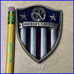 RARE USS Ronald Reagan CVN-76 Navy Presentation Challenge Coin Eagle Design