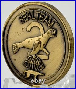 RARE US Navy SEAL Team 2 Command Master Chief Presentation Challenge Coin NSW