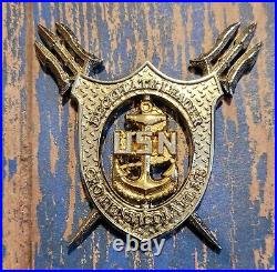 RARE spinner UNited States Navy Ask The Chief Challenge Coin
