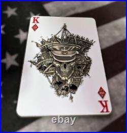 Rare 3.5 Navy USN Chief CPO Pride Challenge Coin King O DIAMONDS ATGPACNORWEST