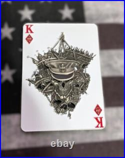 Rare 3.5 Navy USN Chief CPO Pride Challenge Coin King O DIAMONDS ATGPACNORWEST