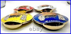 Rare AIMD Kadena Daruma Set. USN Navy CPO Challenge Coin. 4 Coin Set