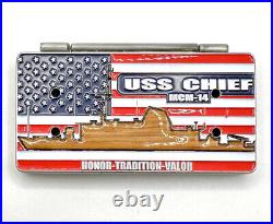 Rare FY-24 USS CHIEF MCM-14 Anchor Holder. USN Navy CPO Challenge Coin
