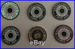 Rare Guns & Coffee Usn Coins (non-nypd/cpo/usss/seal/cigar) 6 Coin Set