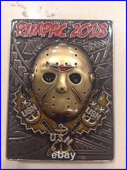 Rare Jason Voorhees Friday 13th Challenge Coin USN Hawaii RIMPAC Rare Jason Voorhees Friday 13th Challenge Coin USN Hawaii RIMPAC