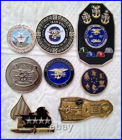Rare Lot Of Special Forces Navy Seals Challenge Coin Lot
