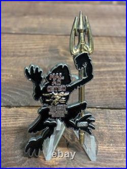 Rare Navy Seal Team 6 DEVGRU Skull Bone Frog Challenge Coin NUMBERED Older