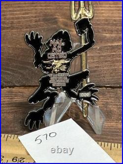 Rare Navy Seal Team 6 DEVGRU Skull Bone Frog Challenge Coin NUMBERED Older